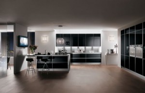 Black-Modern-Kitchen-Cabinet-Lighting