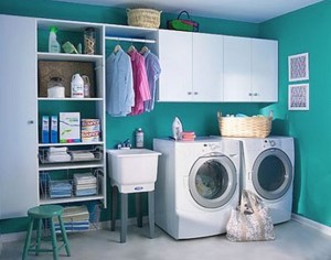 White-blue-small-laundry-room-design