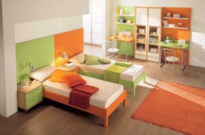 9-Modern-and-Colorful-Kid-Bedroom-Designs-by-Arredissima-Green-and-Orange-Kid-Bedroom-Design