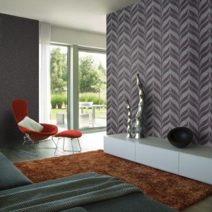 Modern-eco-friendly-wallpaper-grey-leaf-print
