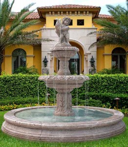 water-fountains-front-yard-landscaping-ideas
