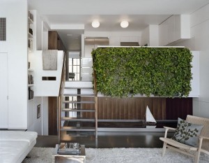 Mezzanine Indoor Vertical Gardens Modern Open Living Space
