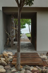 Tree And Stone Outdoor Corridor Wooden Pathway Exotic Landscape Home