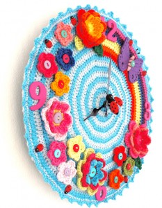 crochet wall clock