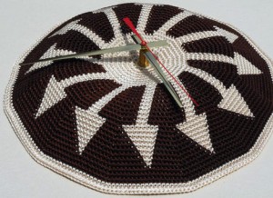 modern crochet clock