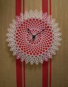 wall crochet clock