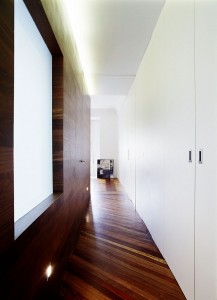 Laminate-floor-Laminate-wall-Floor-lamps-House-corridor-Frosted-glass-wall