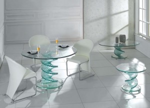 Marvelous-Modern-Glass-Dining-Room-Tables-Sets-White-Marble-Floor