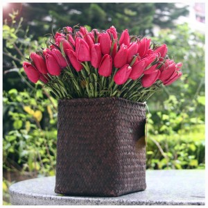 rattan-basket-flower-pot-vase-dining-table
