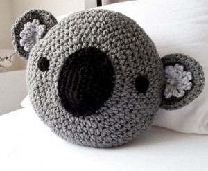 crochet animal pillow