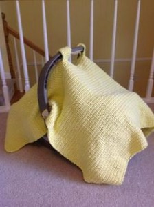 crochet baby car seat cover
