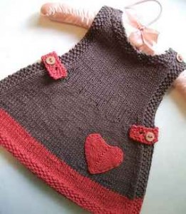 knitting baby dress