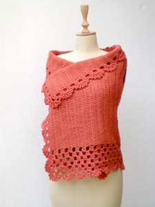 modern crochet shoulder wrap