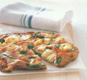 spinach,capsicum-and-fetta-pizzas