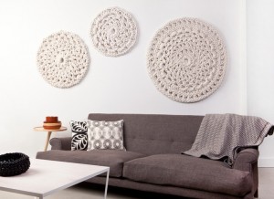 beautiful crochet wall art