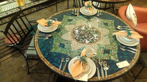 48_glass_mosaic_dining_table_teal_ribbon