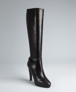 756-Giorgio-Armani-women-s-black-leather-side-zip-detail-tall-boots-1