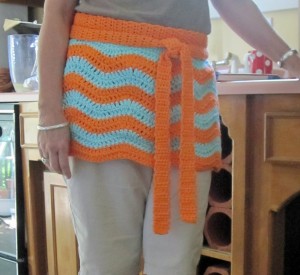 Crochet ripple apron