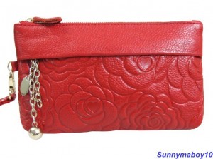 New-Arrival-Red-color-Real-Leather-Women-Clutch-Wallet-Purse-Bag-women-leather-purse