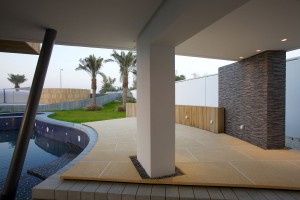 floor-and-wall-lighting-ideas-modern-house-design-with-outdoor-pool-deck-design-with-brown-marble-flooring-tile