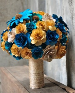 teal_and_gold_wedding_bouquet_made_of_wood_and_paper_flowers_65180486