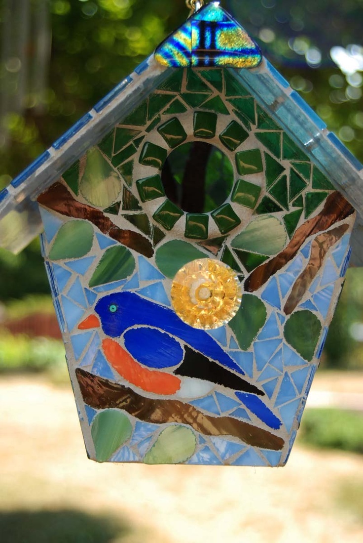 mosaic bird house | http://lomets.com