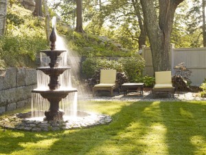 modern-outdoor-fountains-Landscape-Traditional-with-4-bedrooms-Adirondack-chairs